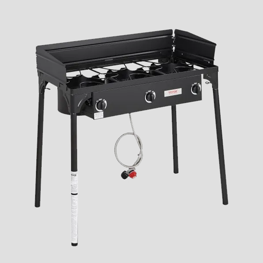 Cooking Station Outdoor Triple Burner High Pressure Camp Stove W/ Windscreen Propane Gas (LPG) 247 Propane | Miami, FL