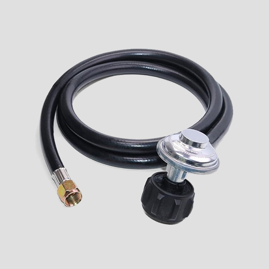 Cooking Station 1 PSI Low Pressure Regulator with QCC1 Propane Tank Connection, 5' Rubber Hose, 3/8" Female Flare Swivel Connection 247 Propane | Miami, FL