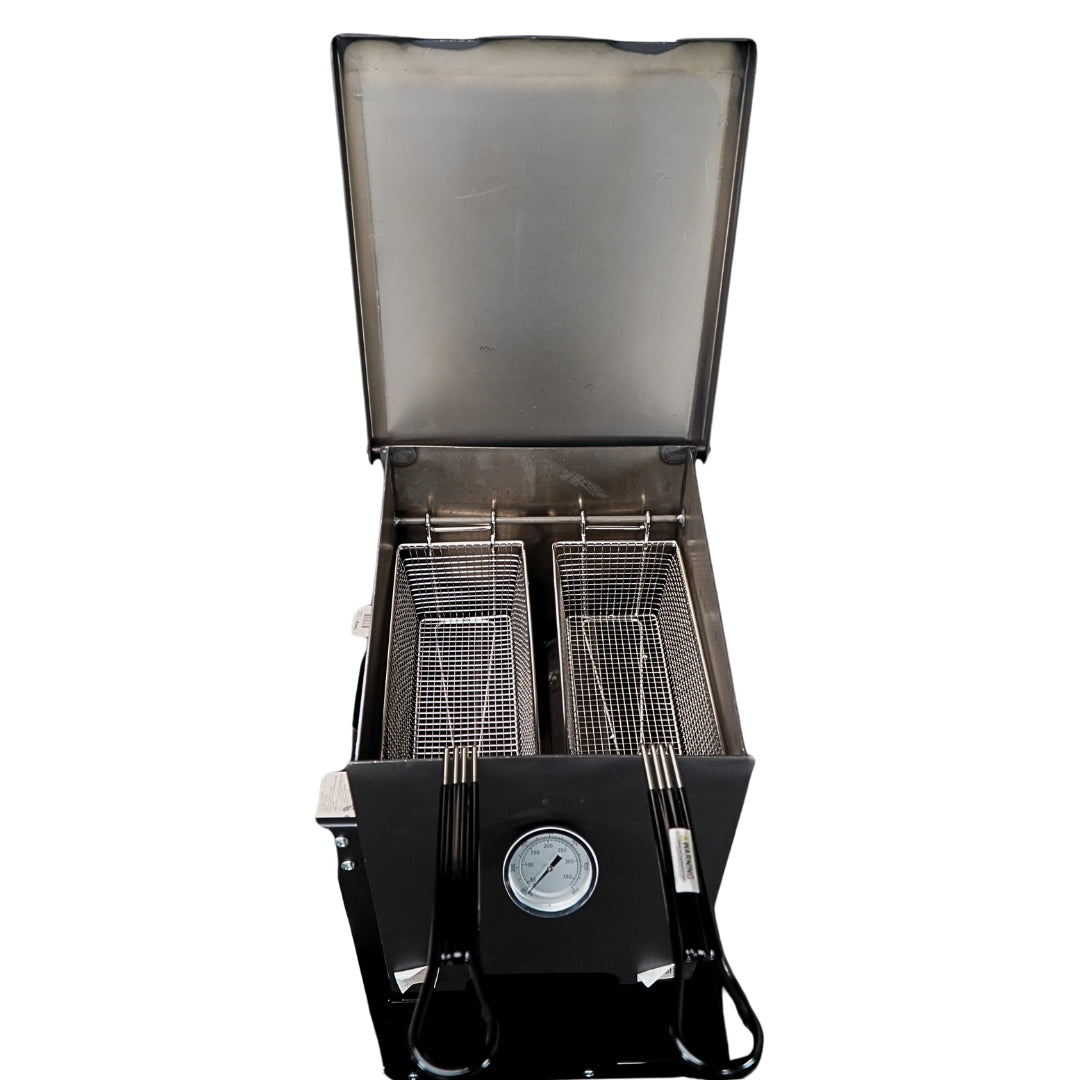 4 Gallon Outdoor Propane Deep Fryer – High Heat Portable Steel Fryer | 24/7 Propane